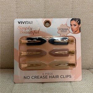 Vivitar No Crease Hair Clips - Black, Brown, Gold